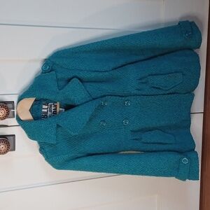 Womens Teal Blue Green Billabong Blazer Jacket